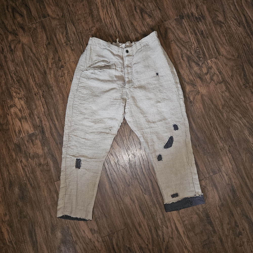 Magnolia Pearl Tan Chinos with Distressed Details